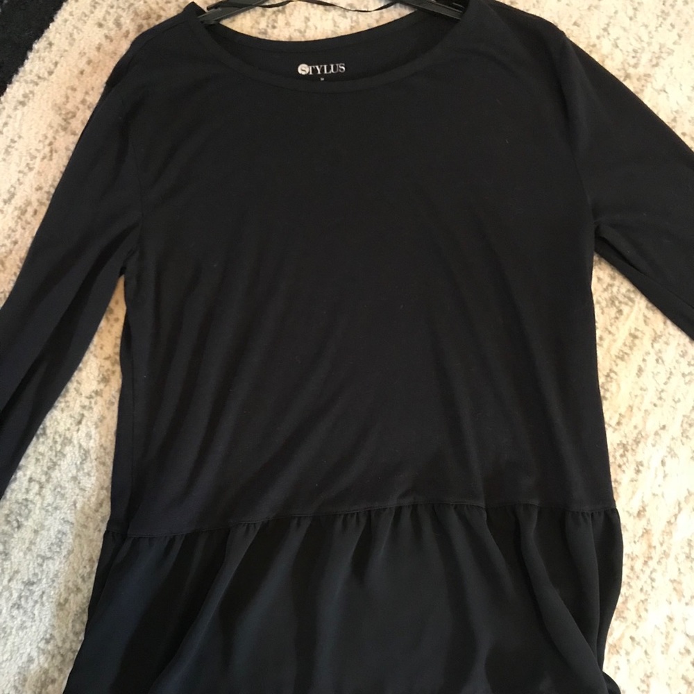 Peplum black blouse